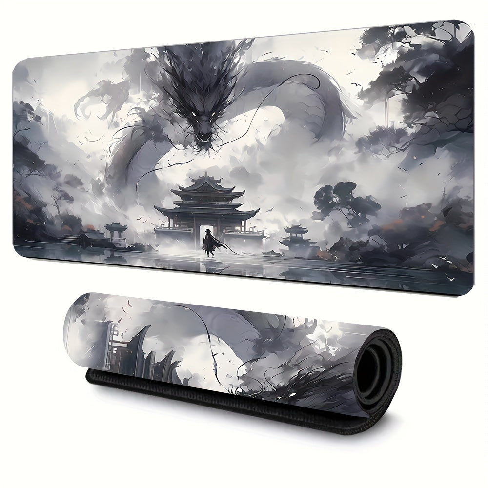 Extra-Large Dragon Design Gaming Mouse Pad – XXL Non-Slip Desk Mat - Cyber Setups - 300*800*mm/11.8*31.5inch