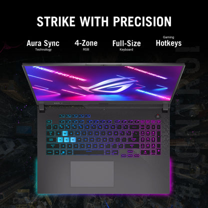 ASUS ROG Strix G17 Gaming Laptop, 17.3" FHD 144Hz, AMD Ryzen 9 7845HX, GeForce RTX 4070, 64GB DDR5 RAM, 2TB PCIe M.2 SSD - Cyber Setups -