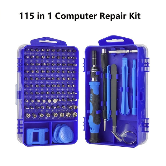 115 In 1 Computer Repair Kit Magnetic Precision Screwdriver Set - Cyber Setups -