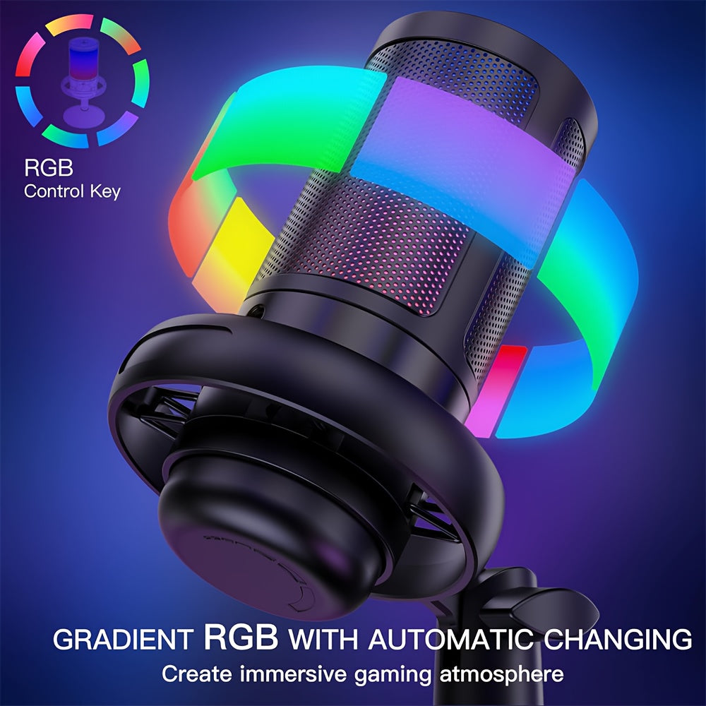 Professional USB Condenser Microphone RGB - Cyber Setups -