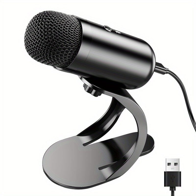 Professional USB Microphone Kit Plug & Play for Studio - Cyber Setups - Black