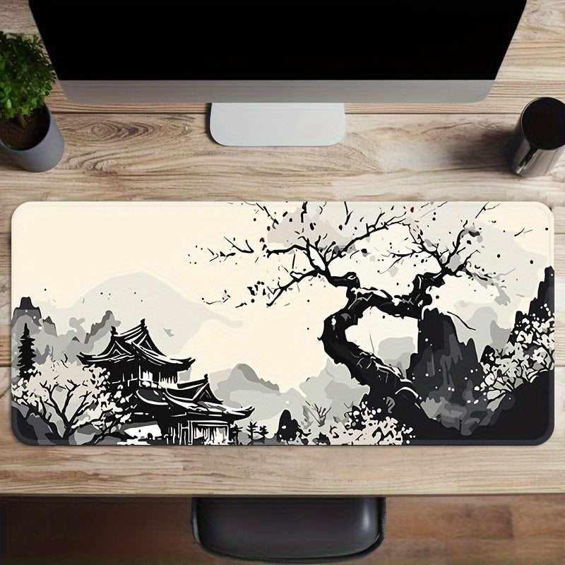 Ink Tree Landscape Extra Large Extended Thick Mouse Pad - Cyber Setups - 23.6*11.8inches(600x300x2mm)