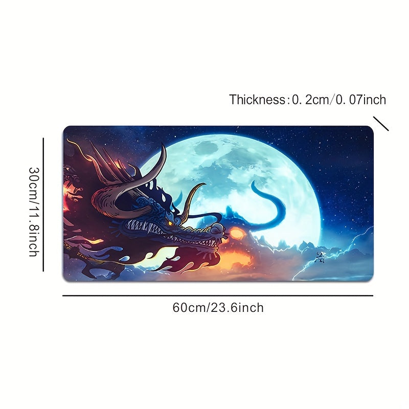 Extra-Large Dragon Anime Gaming Mouse Pad – Non-Slip & Washable - Cyber Setups - 23.6*11.8inch(60*30cm）