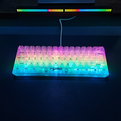 Full Transparent 61 Key Keyboard - Cyber Setups - V700TM