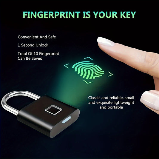 1pc Mini Smart Fingerprint Padlock - Cyber Setups -