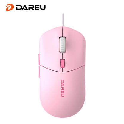 Dareu LM121 Ultra Light Wired Gaming Mouse - Cyber Setups - Pink