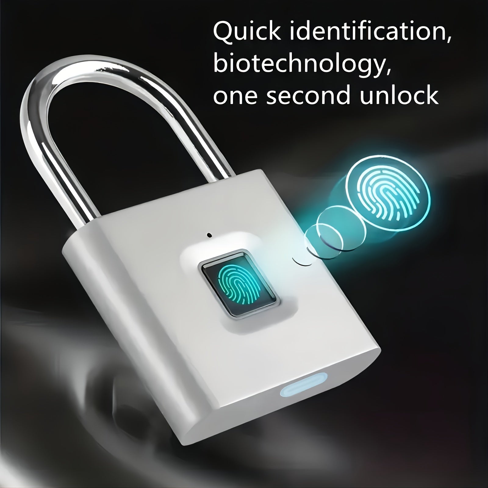 1pc Mini Smart Fingerprint Padlock - Cyber Setups -