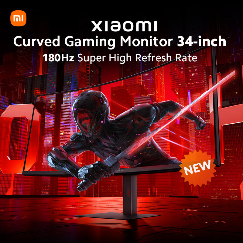 Xiaomi Curved Gaming Monitor 34-inch 180Hz High Refresh Rate - Cyber Setups -